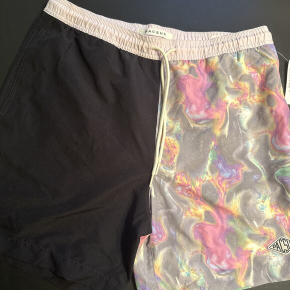 NWT PacSun Size Medium Swim Shorts Tie Dye Drawstring Waist - Picture 1 of 4